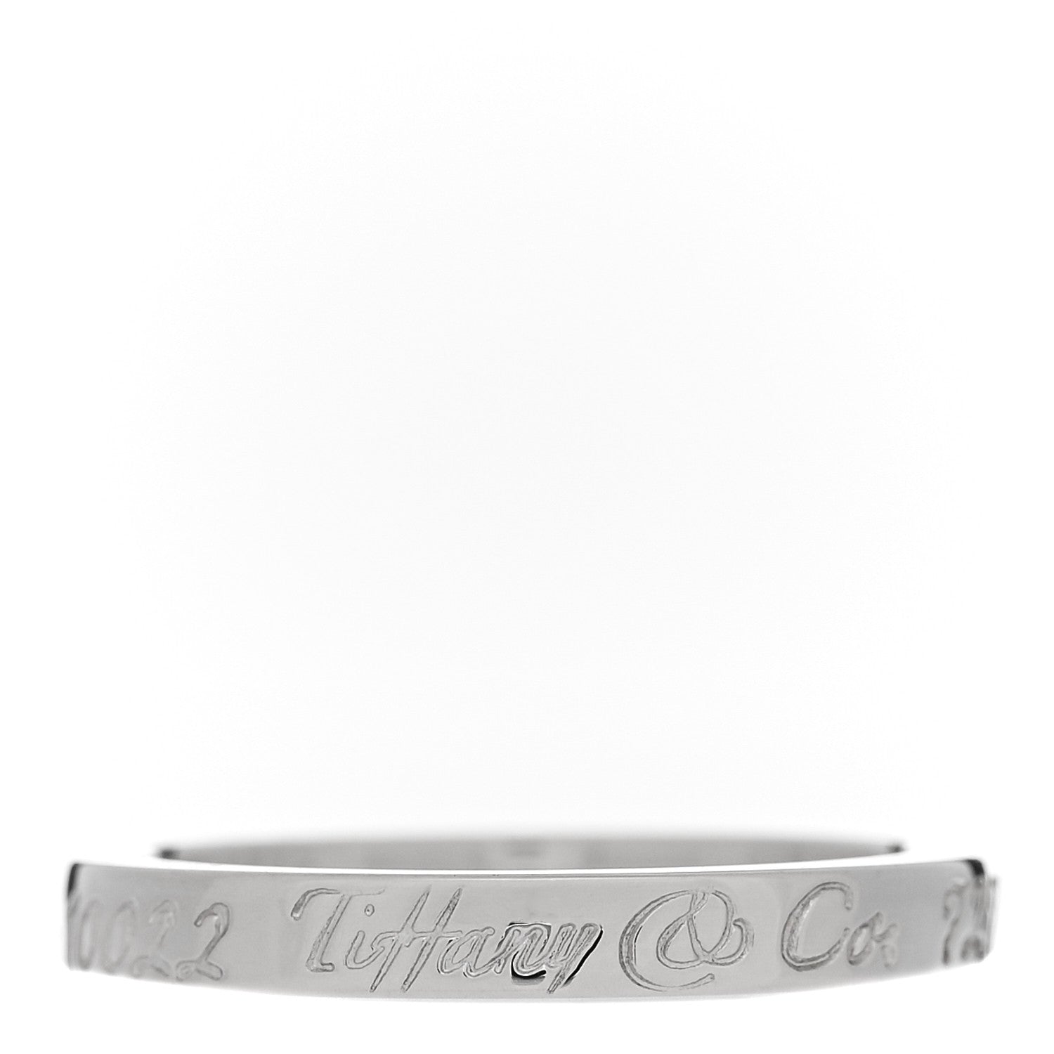 Tiffany Sterling Silver Narrow Notes Ring 54 7 1 of 4