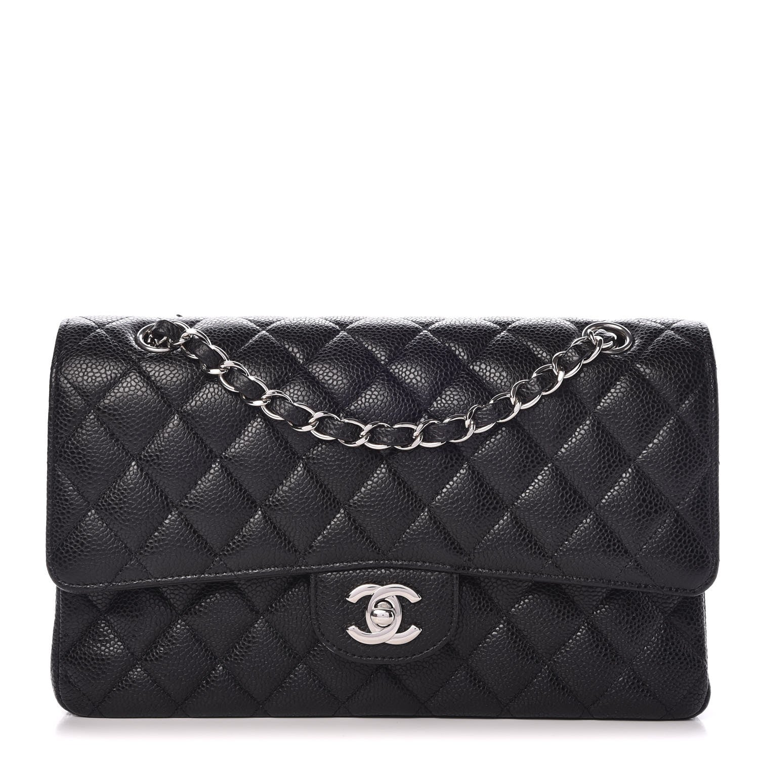 Chanel Caviar Quilted Medium Double Flap Black 1 of 8