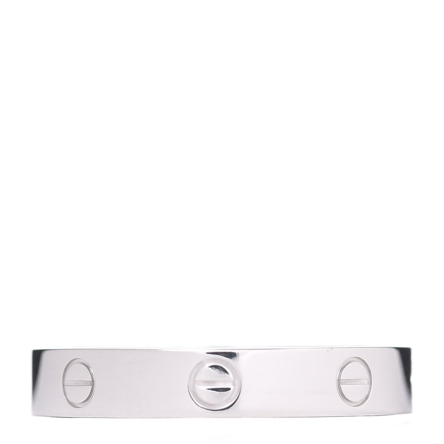 18K White Gold 3.5mm LOVE Wedding Band Ring 63 10.25