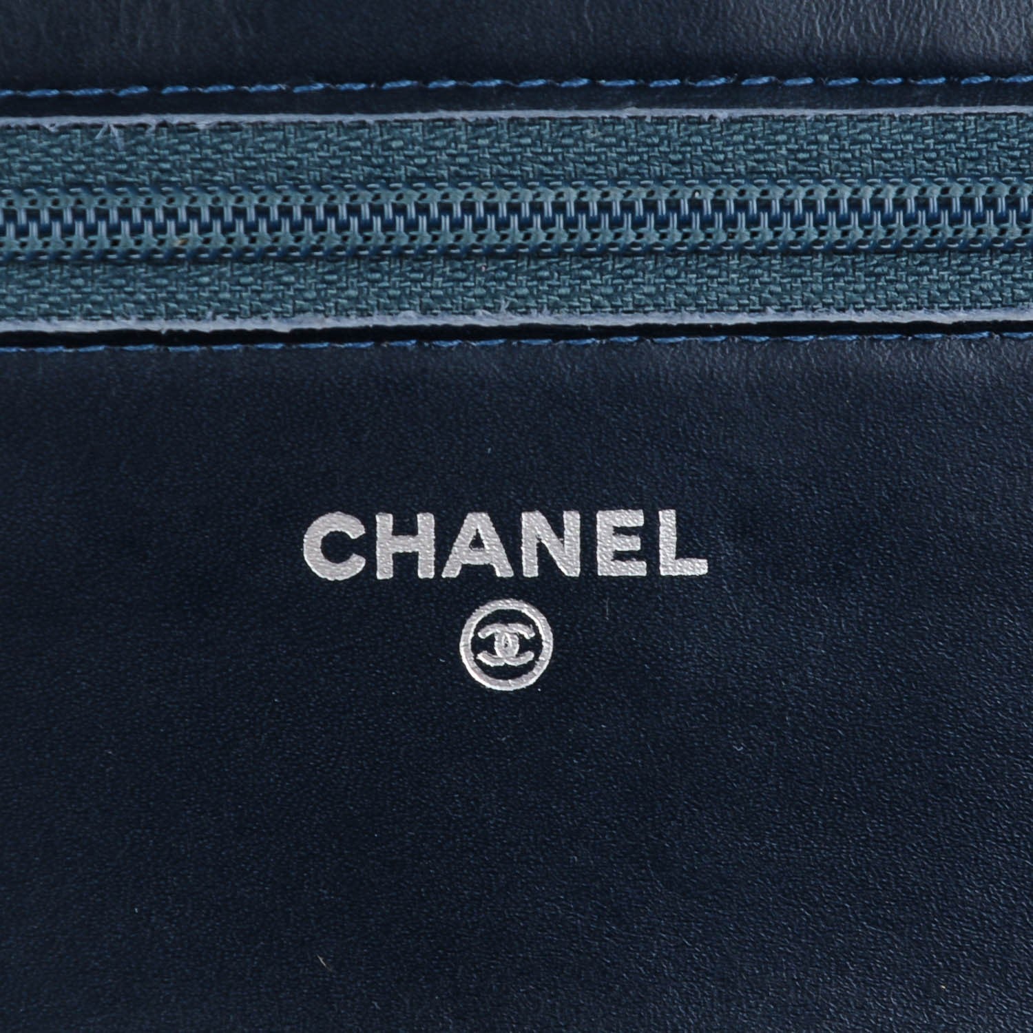 Chanel Aged Lambskin Quilted Reissue Wallet On Chain WOC Dark Blue 6 of 8