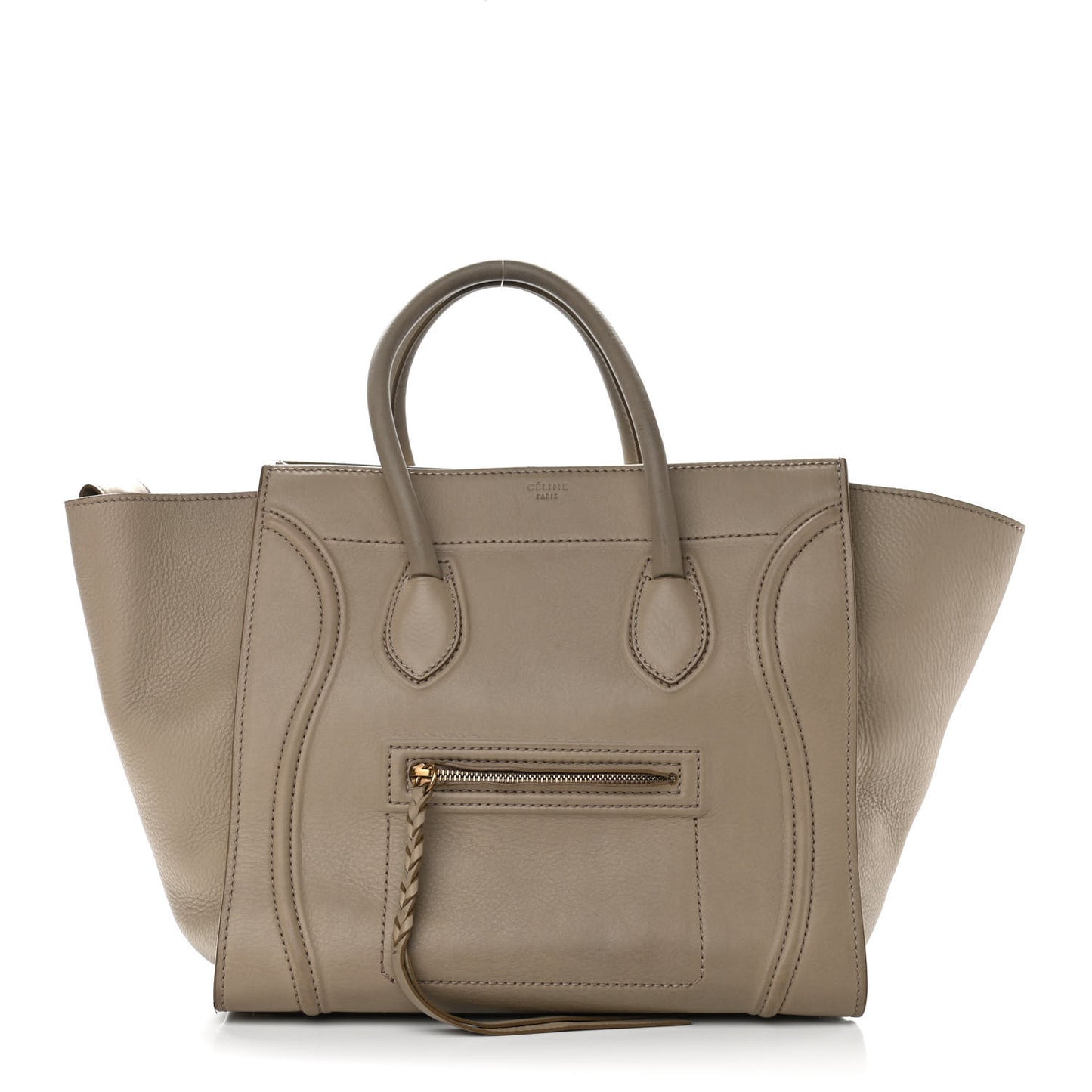 Supple Calfskin Medium Phantom Luggage Beige