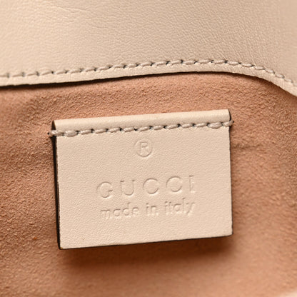 Gucci Calfskin Matelasse Super Mini GG Marmont Shoulder Bag White 6 of 10