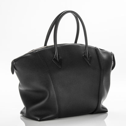 Louis Vuitton Veau Cachemire Soft Lockit MM Black 4 of 8