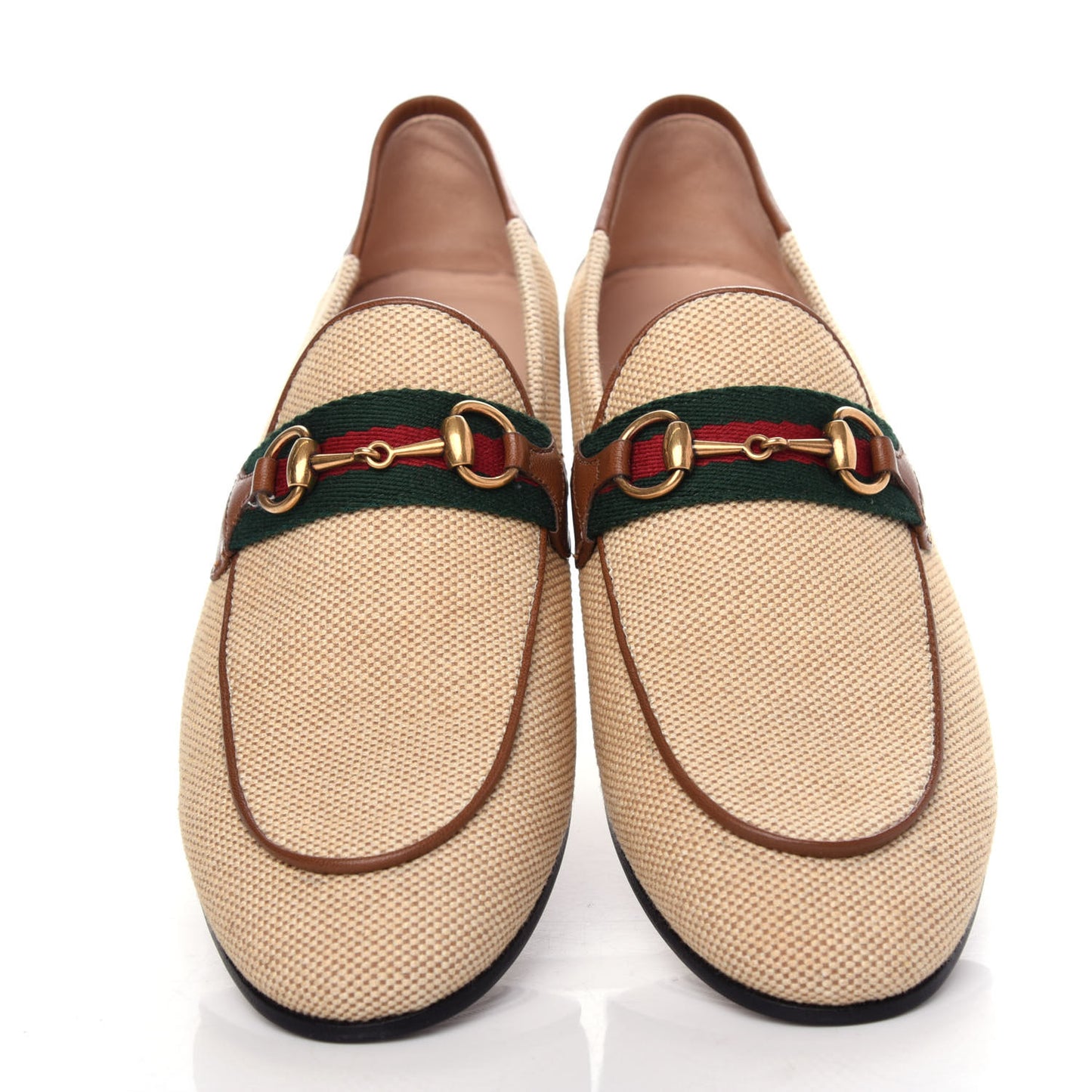 Canvas Malaga Kid Web Womens Horsebit Brixton Loafers 37.5 Sand Light Cuir