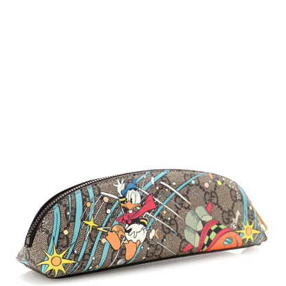Gucci X DISNEY GG Supreme Monogram Donald Duck Pencil Case Beige Ebony 3 of 8