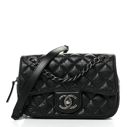 Chanel Aged Calfskin Quilted Small Easy Flap Black 1 of 13