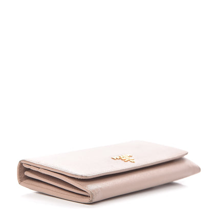 Prada Saffiano Metal Continental Flap Wallet Cammeo 4 of 14