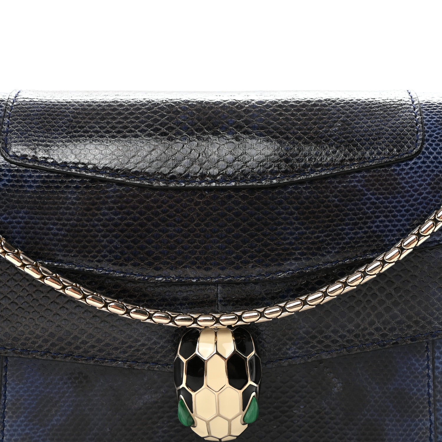 Bulgari Karung Serpenti Forever Crossbody Dark Blue 7 of 9