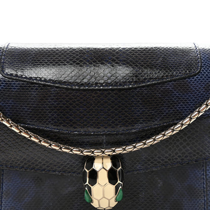 Bulgari Karung Serpenti Forever Crossbody Dark Blue 7 of 9