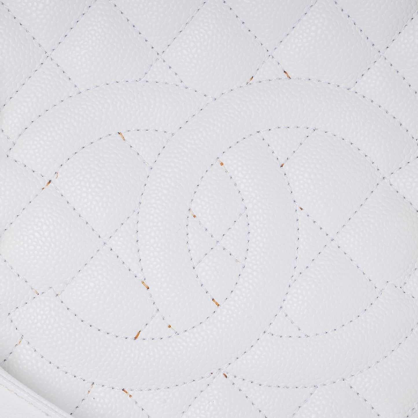 Caviar Quilted Grand Shopping Tote GST White