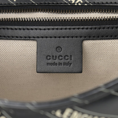 Gucci X BALENCIAGA Calfskin Matelasse Logo Print Small GG Marmont Shoulder Bag Black 6 of 13