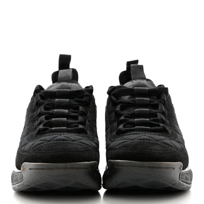 Chanel Suede Calfskin Mixed Fibers CC Sneakers 39 Black Dark Grey 2 of 9