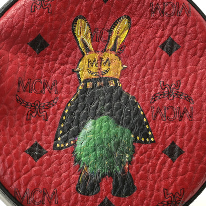 MCM Visetos Punk Rabbit Tambourine Small Crossbody Red 13 of 15