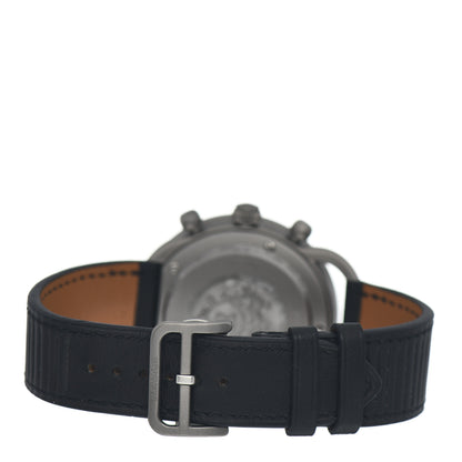 Hermes Titanium Barenia 41mm Chronograph Arceau Automatic Watch Noir 3 of 5