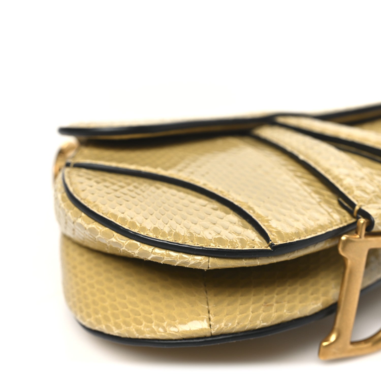 Christian Dior Snakeskin Mini Saddle Bag Green 8 of 10