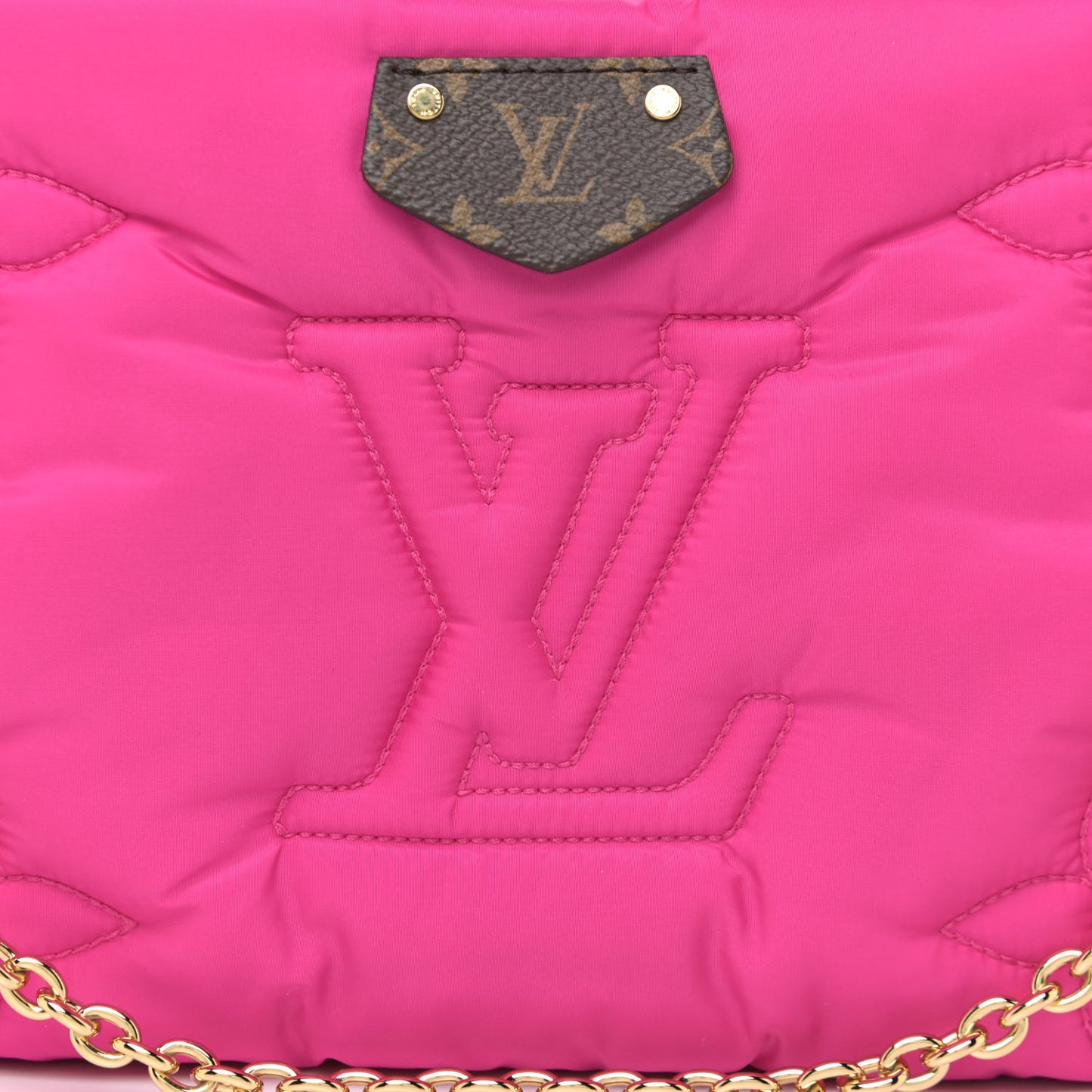 Econyl Monogram Pillow Maxi Multi Pochette Accessories Black Fuchsia