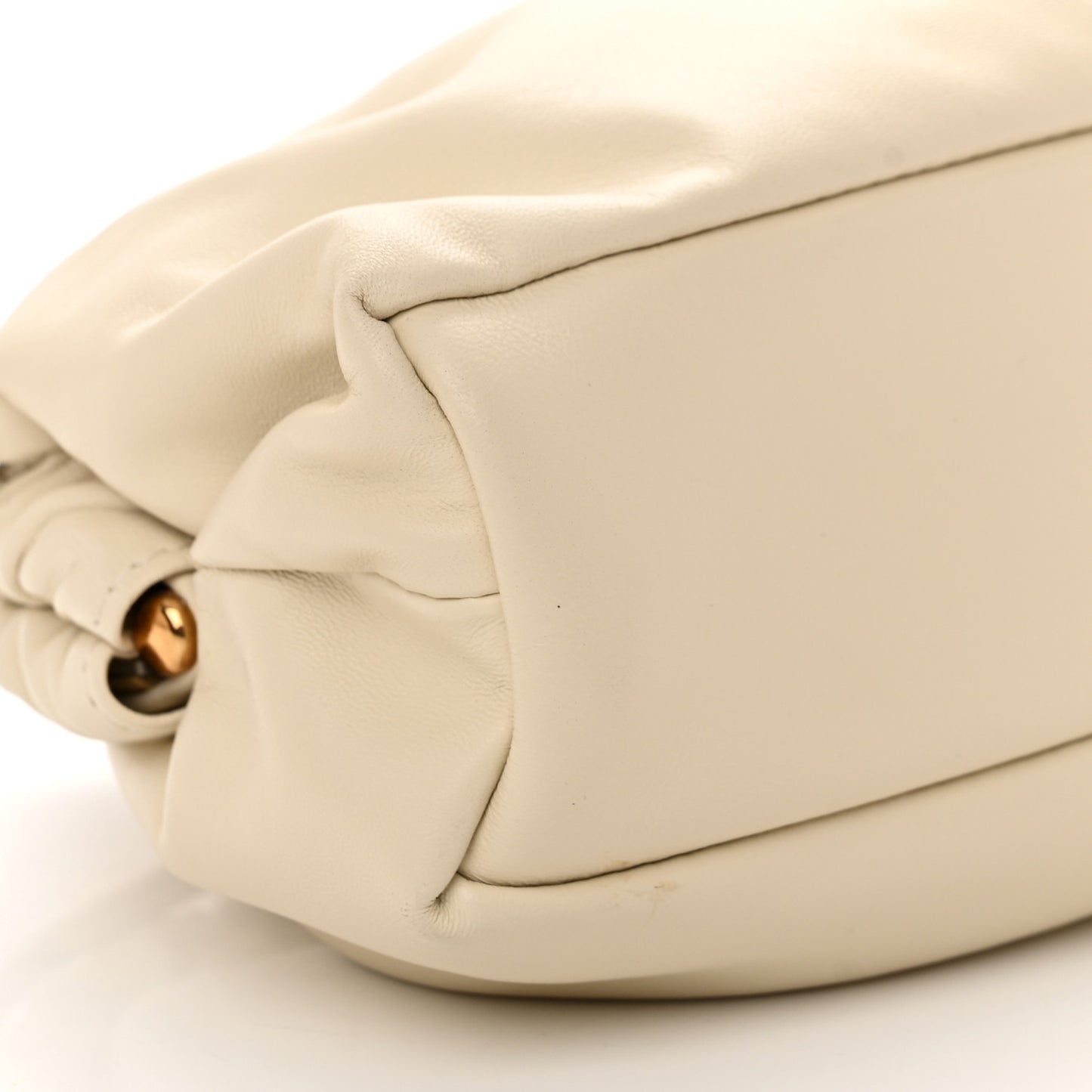 Lambskin Mini Cloud Clutch Pearl