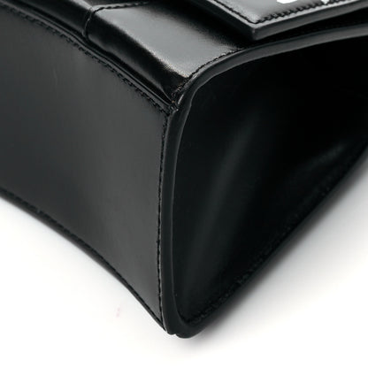 Balenciaga Box Calfskin Graffiti Logo Hourglass Top Handle Bag XS Black Silver 10 of 12