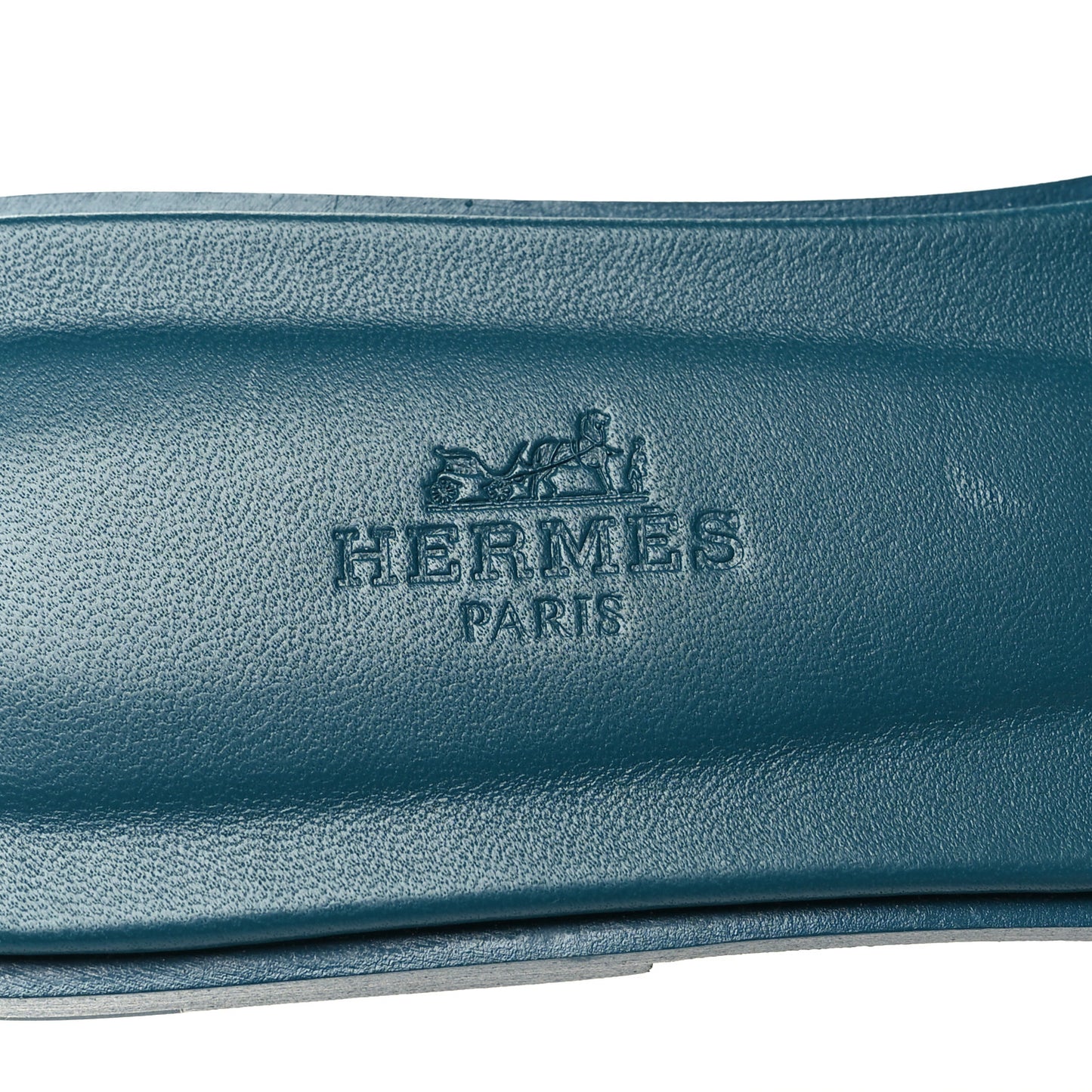 Calfskin Oran Sandals 38 Bleu Emeraude