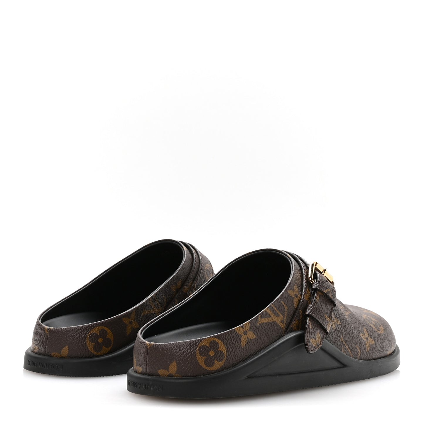 Monogram Womens LV To-Go Flat Comfort Clog 37.5 Cacao Brown