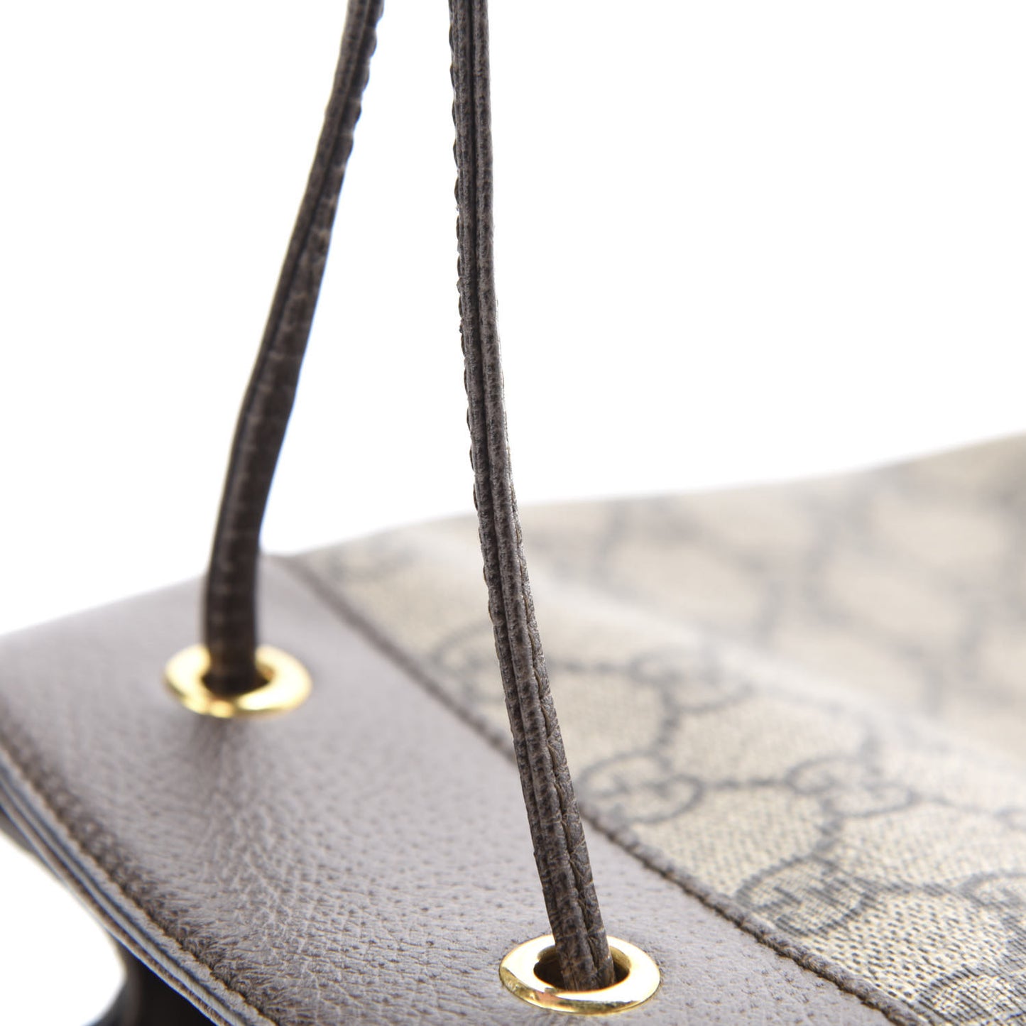 GG Supreme Monogram Web Small Ophidia Bucket Bag Brown
