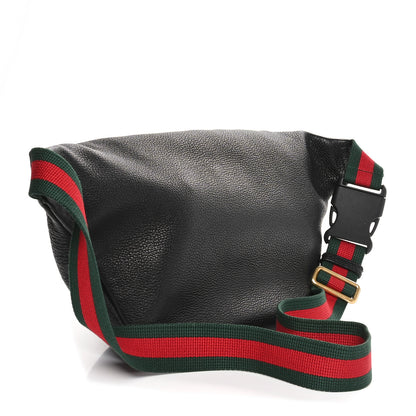 Gucci Grained Calfskin Logo Belt Bag Black 3 of 10