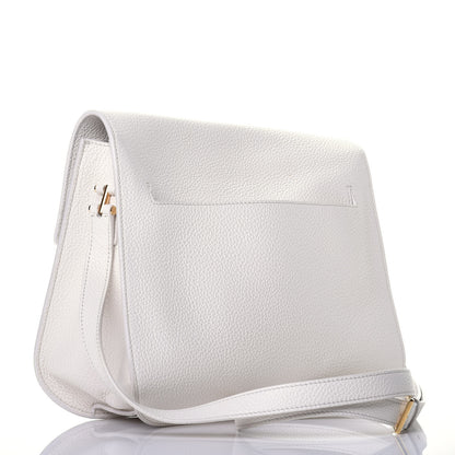 Tom Ford Grained Calfskin Large T Clasp Tara Crossbody Bag White 3 of 9