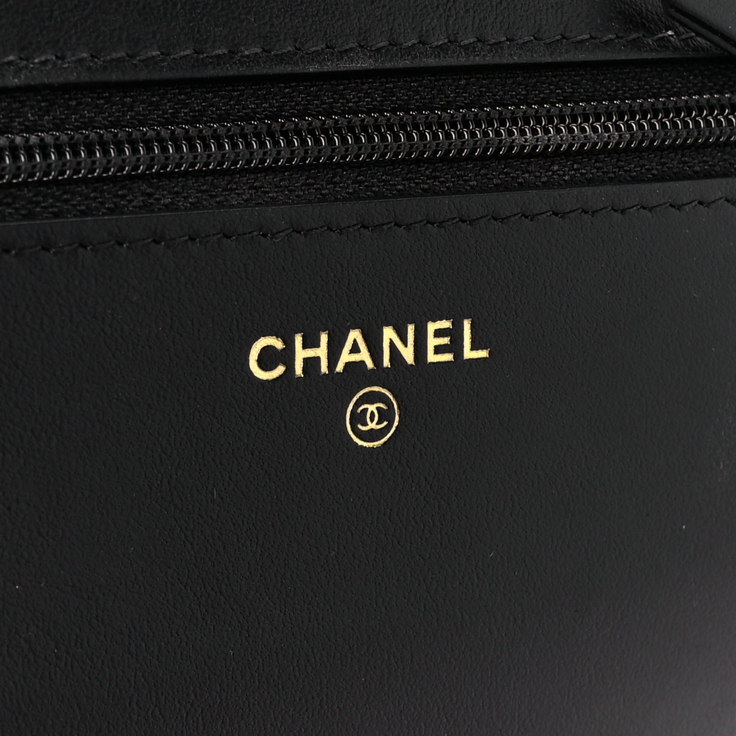 Caviar Camellia Embossed Wallet On Chain WOC Black
