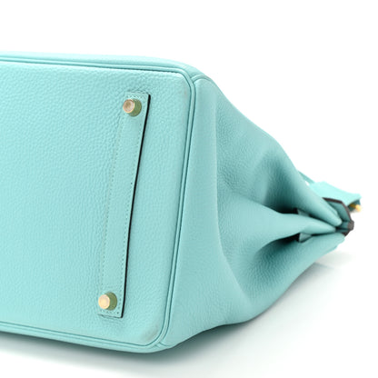 Hermes Togo Birkin 35 Bleu Atoll 9 of 13