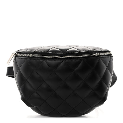 Chanel Calfskin Quilted Waist Belt Bag Black 1 of 12