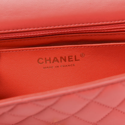 Chanel Lambskin Quilted Mini Rectangular Flap Red 6 of 11
