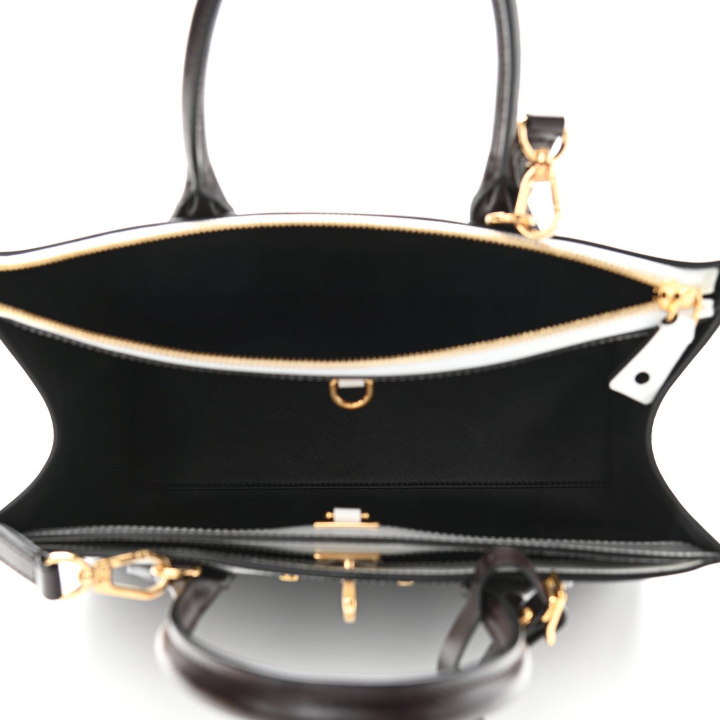 Calfskin Monogram City Steamer MM Black White