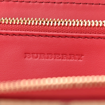 Burberry Haymarket Check Large Ziggy Zip Around Wallet Red 6 of 7