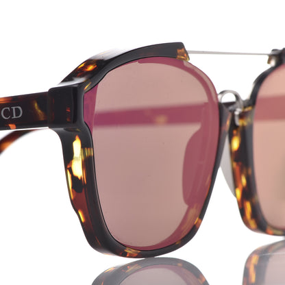Christian Dior Square Mirrored Abstract Sunglasses Spotted Havana Purple 8 of 8