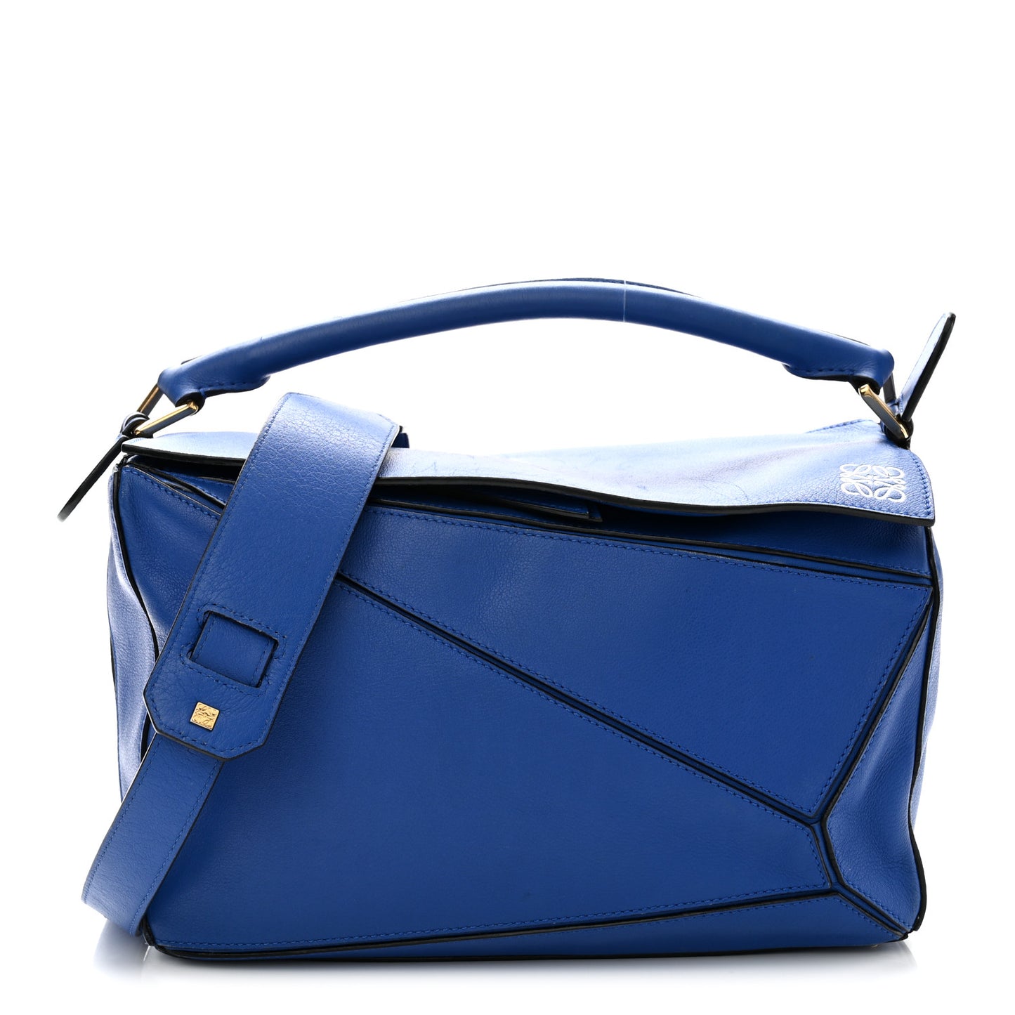 Calfskin Medium Puzzle Bag Electric Blue
