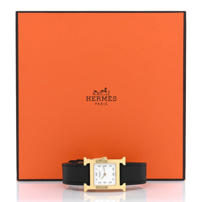 Hermes Stainless Steel Epsom 21mm Heure H Hour Quartz Watch Noir 5 of 5