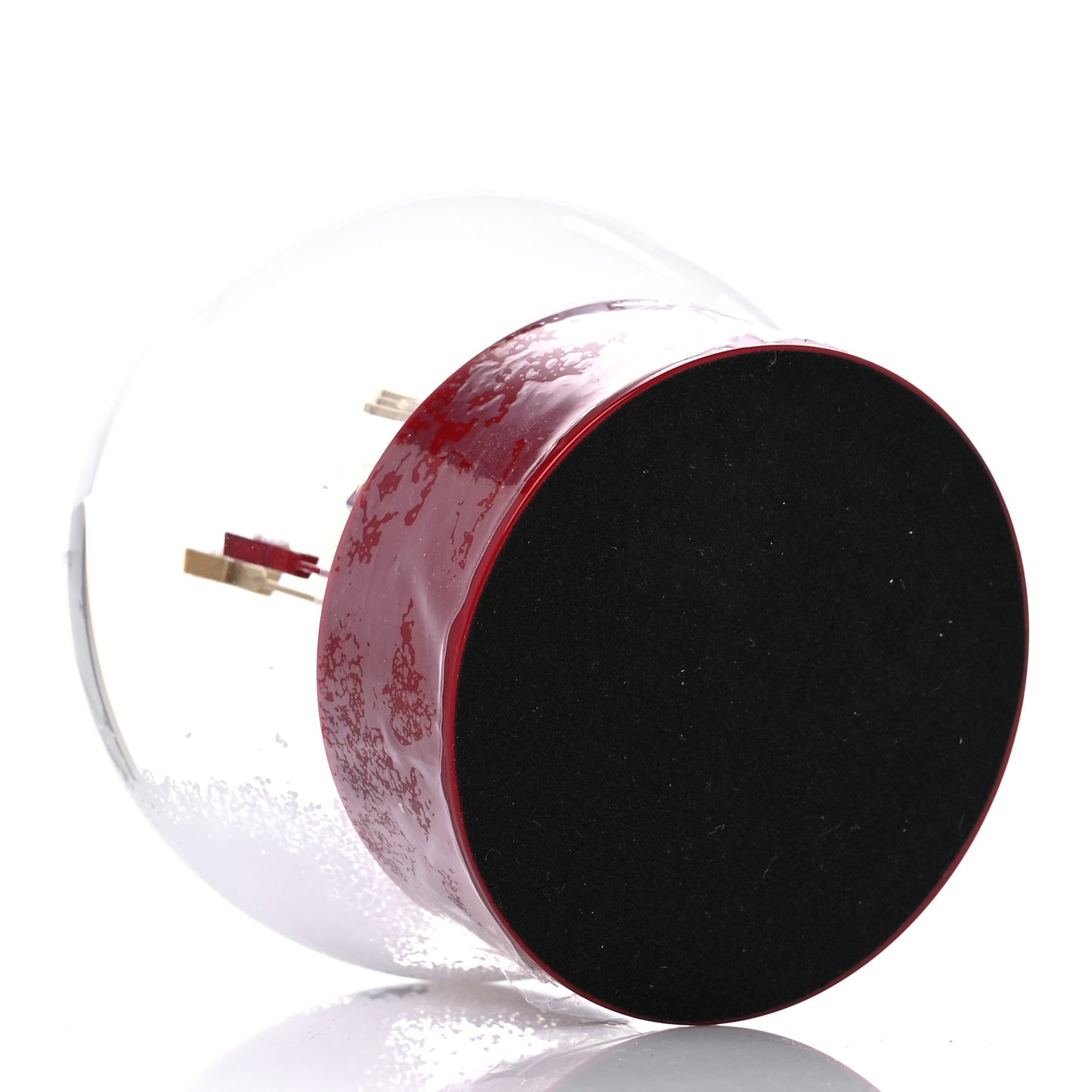 Glass N°5 Perfume Bottle Snow Globe Red