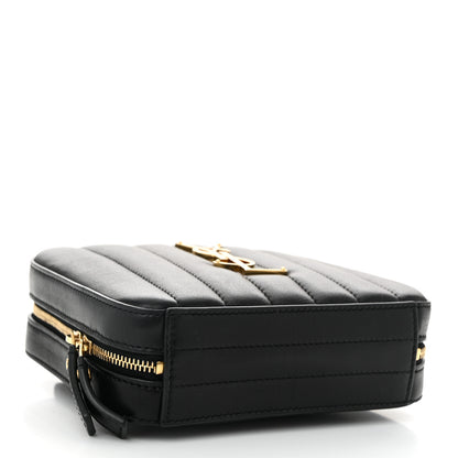 Saint Laurent Lambskin Matelasse Vicky Monogram Belt Bag Black 4 of 11