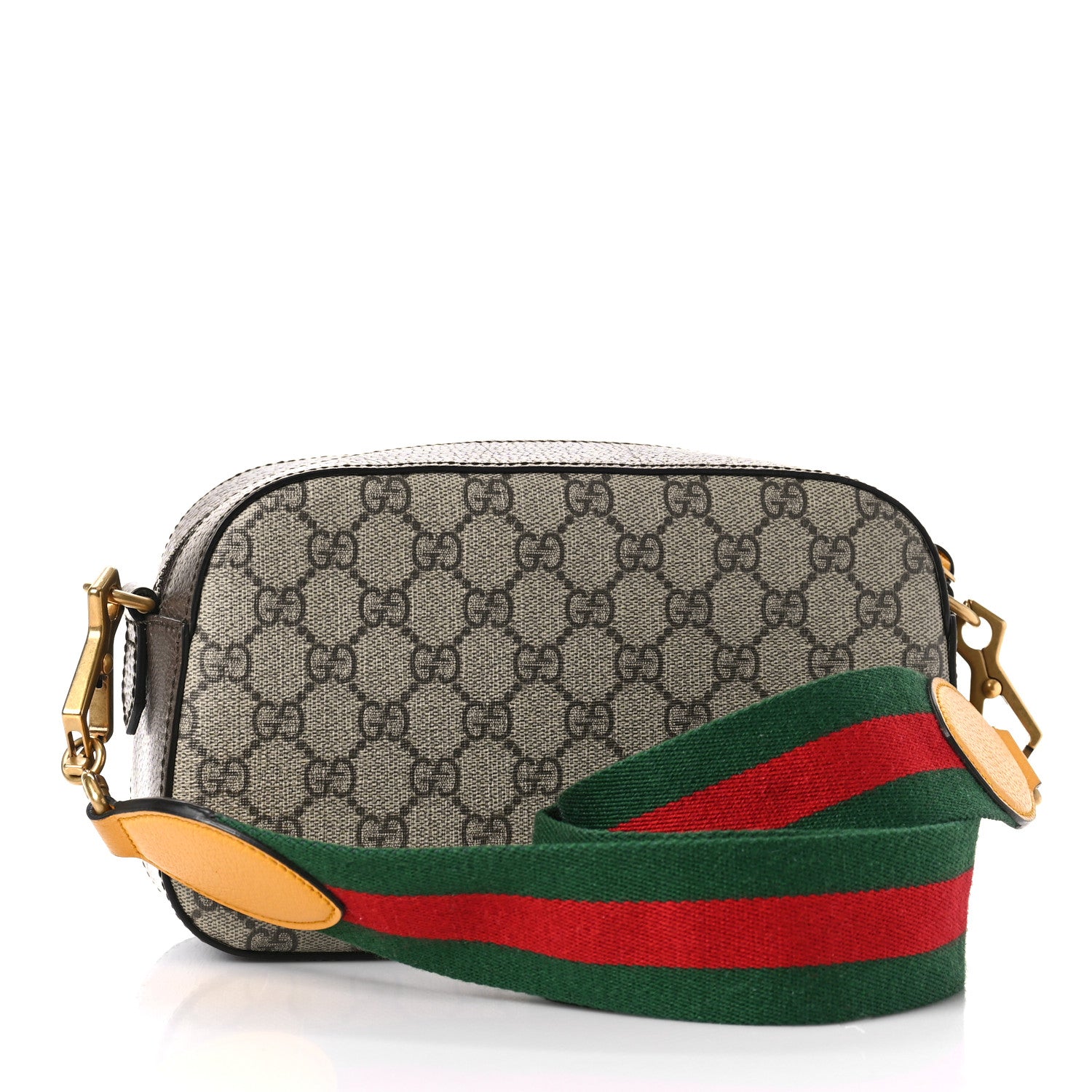 Gucci GG Supreme Monogram Web Neo Vintage Shoulder Bag Beige New Acero Crop 3 of 9