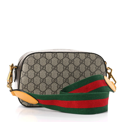 Gucci GG Supreme Monogram Web Neo Vintage Shoulder Bag Beige New Acero Crop 3 of 9