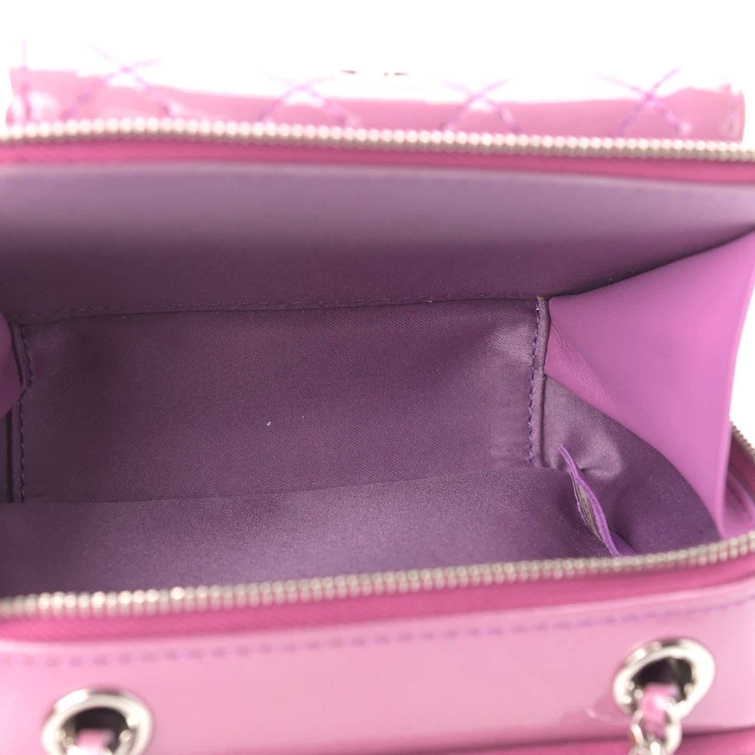 Chanel Patent Quilted Small Pocket Box Camera Case Purple 5 of 13