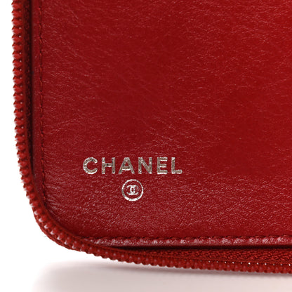 Chanel Caviar Large CC Timeless Zip Around Organizer Wallet Red 6 of 12