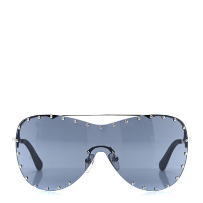 Louis Vuitton Metal The Party Shield Sunglasses Z1056E Black 2 of 8