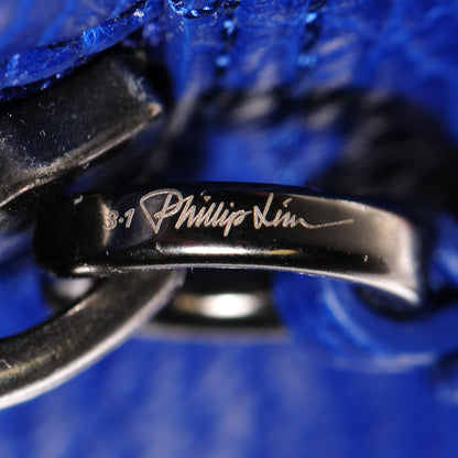 3.1 Phillip Lim 3.1 Textured Calfskin Medium Pashli Satchel Cobalt Blue 9 of 10