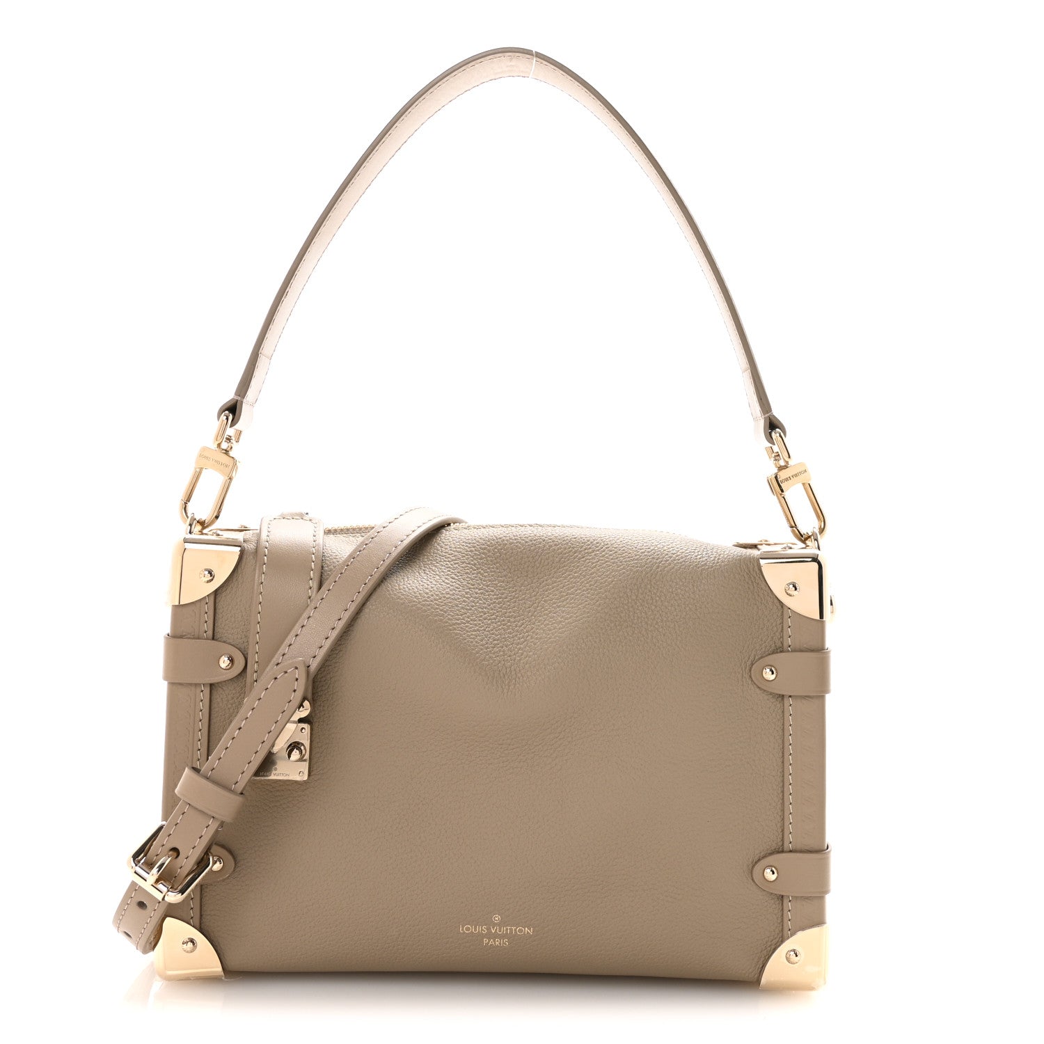 LOUIS VUITTON ビジネスバッグ グレー/ベージュ Louis Vuitton Calfskin Side Trunk MM Taupe 1883294 – FASHIONPHILE