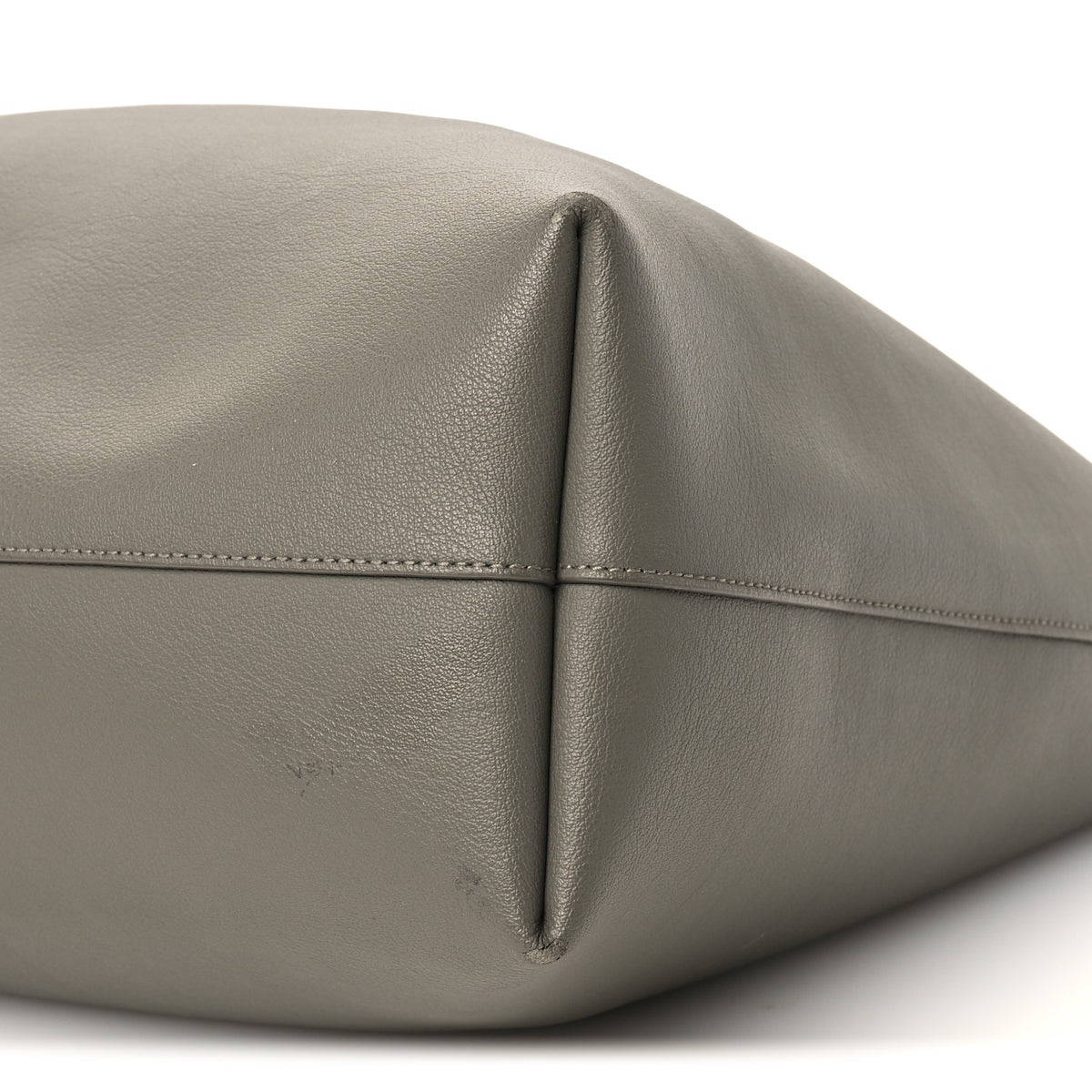 Calfskin Large Shopping Tote Kaki Militaire