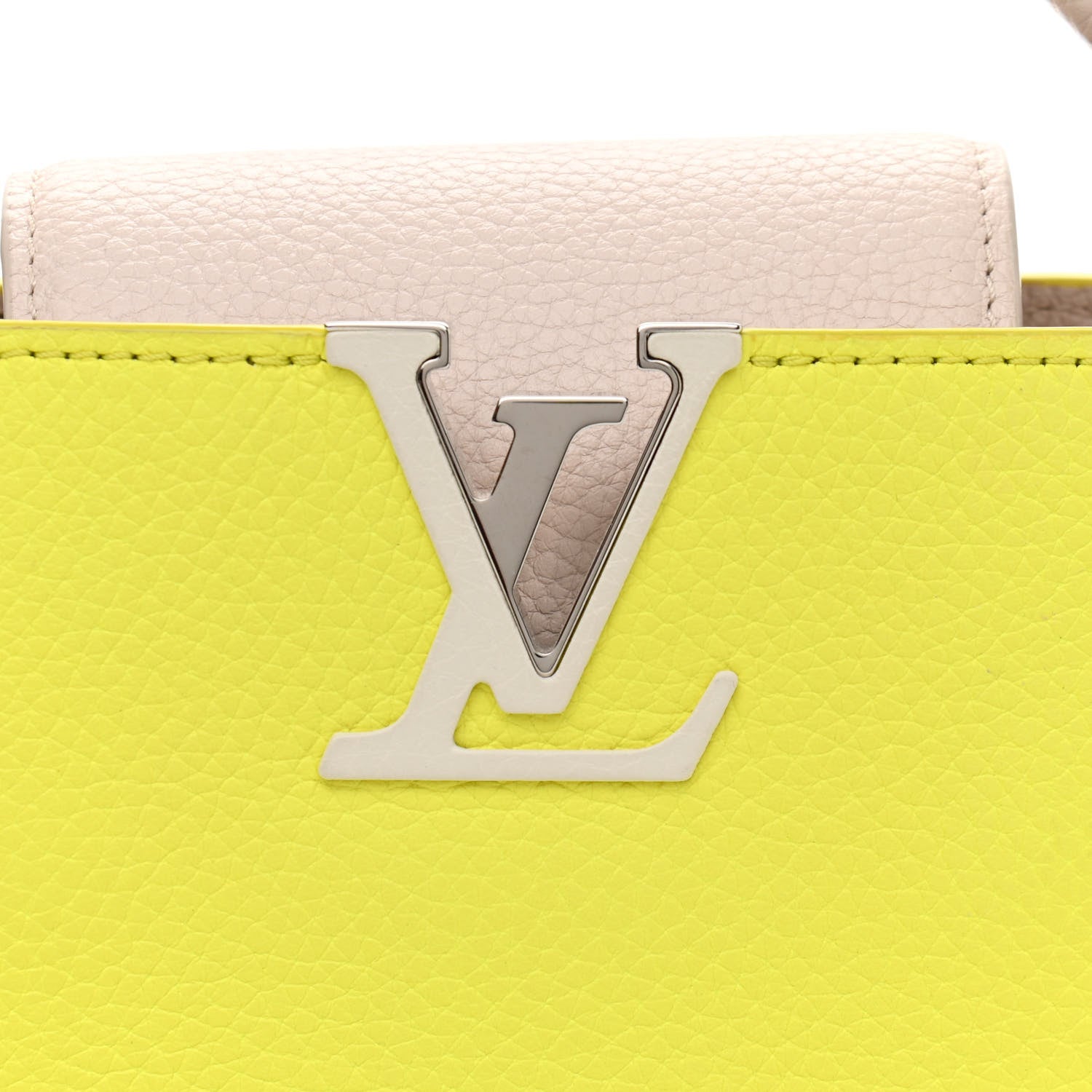 Louis Vuitton Taurillon Mini Capucines Yellow Beige 7 of 9
