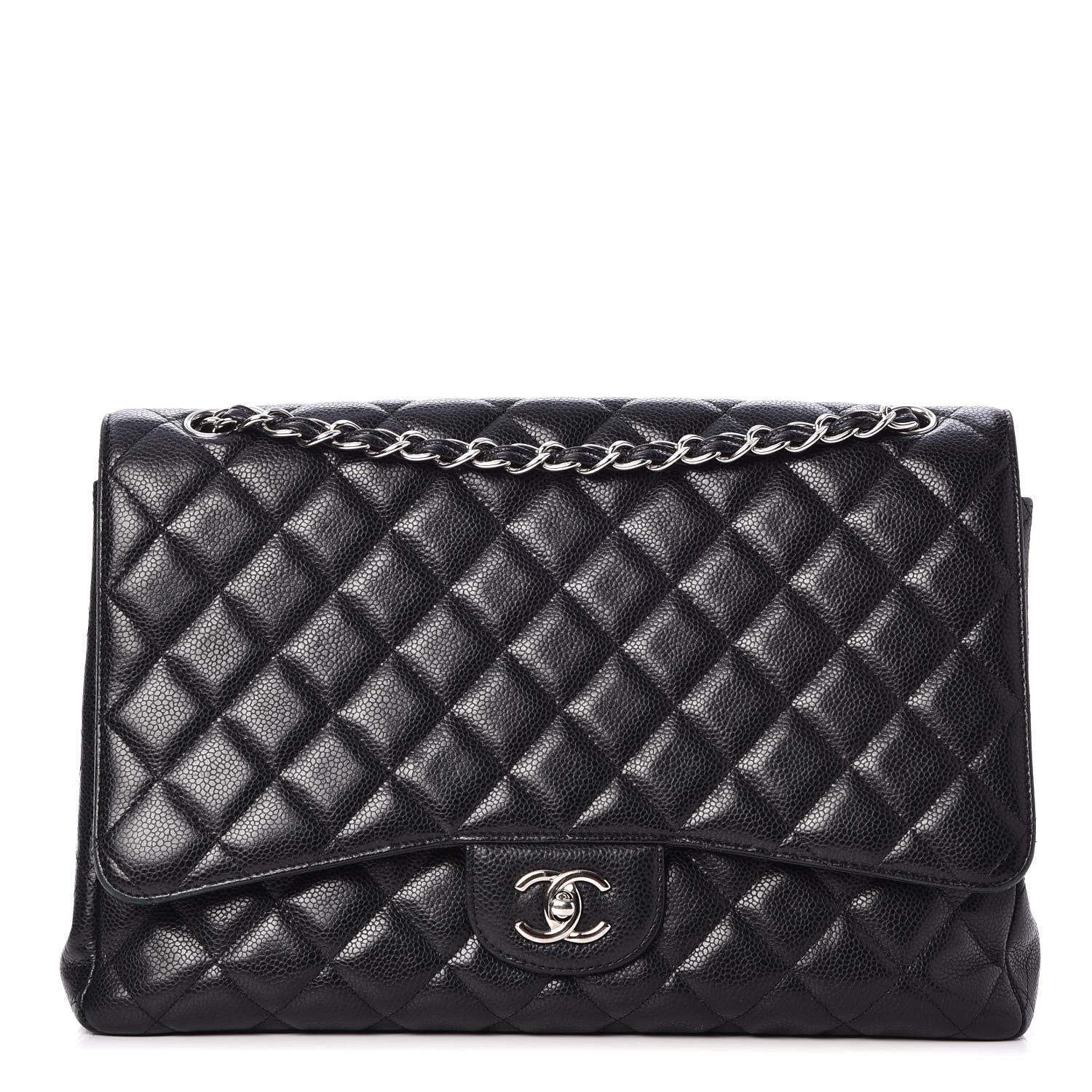 Chanel Caviar Quilted Maxi Single Flap Black 1 of 9