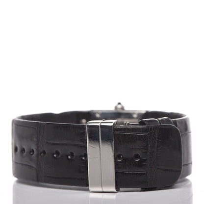 Chanel Stainless Steel Alligator 19mm Matelasse Quartz Watch Black 4 of 8