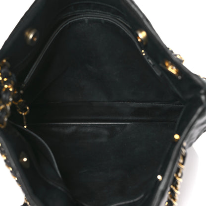 Chanel Lambskin Quilted Shopping Tote Black 5 of 9